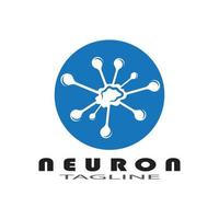 neuron logo of zenuwcel logo ontwerp illustratie sjabloon icoon met vector concept