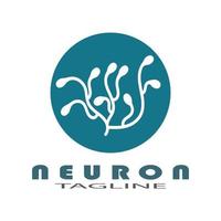 neuron logo of zenuwcel logo ontwerp illustratie sjabloon icoon met vector concept