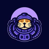 kat astronauten logo mascotte illustraties vector