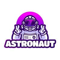 astronaut logo mascotte cartoon illustraties vector