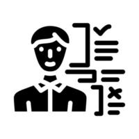 hr directeur glyph pictogram vectorillustratie vector