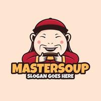 logo mascotte soep vector cartoon