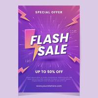 flash verkoop poster sjabloon vector