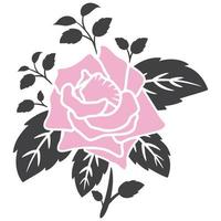 platte roze bloem decoratie vector