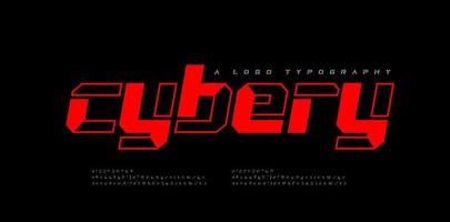 abstracte moderne stedelijke alfabetlettertypen. typografie sport, spel, technologie, mode, digitaal, toekomstig creatief logo-lettertype. vector illustratie
