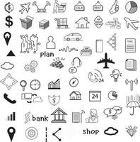 zakelijke pictogrammen instellen. pictogrammen voor business, business en finance web icon set vector