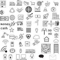 zakelijke pictogrammen instellen. pictogrammen voor business, business en finance web icon set vector