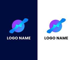 letter o en m modern logo ontwerpsjabloon vector