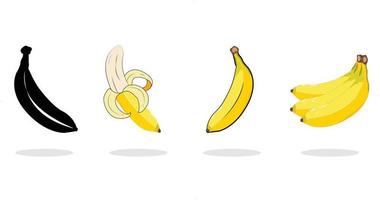 banaan fruit collectie - vectorillustratie vector