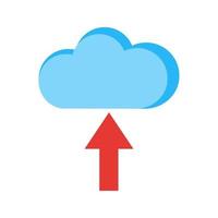 uploaden naar cloudlijnpictogram vector