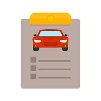auto items checklist lijn icoon vector