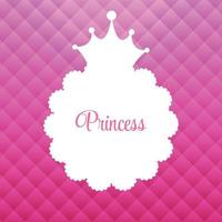 prinses achtergrond met kroon vectorillustratie vector