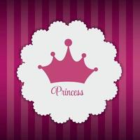 prinses achtergrond met kroon vectorillustratie vector