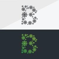 sneeuwvlok alfabet vector ontwerp kerst pictogram logo sneeuw sneeuwvlok eenvoudige kleur lijn pictogrammen sneeuw vector