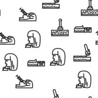 cosmetologie behandeling procedure vector naadloze patroon