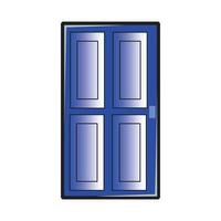 blauwe deur vectorillustratie vector