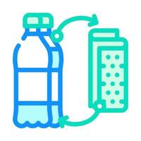 recycling en hergebruik kleur pictogram vectorillustratie vector