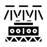 dj console glyph pictogram vector illustratie teken