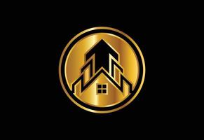 onroerend goed logo, huis logo, huis logo teken symbool vector