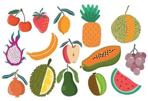 vers fruit hand tekenen vector set. vector illustratie