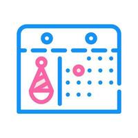 kalender datum verjaardag partij kleur pictogram vectorillustratie vector