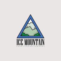 ijs berg vintage label logo vector