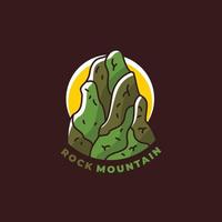 illustratie van rock bergen logo premium vector