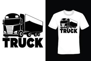 vrachtwagen t-shirt ontwerp, vintage, typografie vector