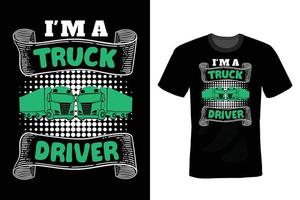 vrachtwagen t-shirt ontwerp, vintage, typografie vector