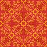 rood-oranje naadloze patroon met luxe, vintage, decoratieve ornamenten. goed voor menukaarten, ansichtkaarten, behang en stof. vectorillustratie. vector