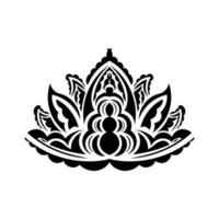 lotus-logo. platte logo-afbeelding voor uw ontwerp vector