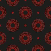 chinese zwarte en rode abstracte naadloze vector achtergrond. behang in een vintage stijlsjabloon.