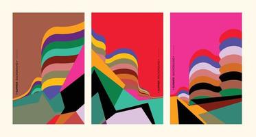 kleurrijke abstracte geometrische achtergrondillustratie voor de zomerposter vector