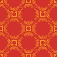 rood-oranje naadloze patroon met luxe, vintage, decoratieve ornamenten. goed voor muurschilderingen, textiel en afdrukken. vectorillustratie. vector