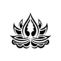 lotus-logo. platte logo-afbeelding voor uw ontwerp vector