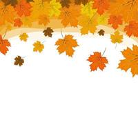 herfst frame achtergrond met bladeren goudgeel. herfstconcept, voor behang, ansichtkaarten, wenskaarten, webpagina's, banners, online verkoop. vector illustratie