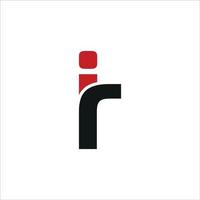 letter ir of ri logo gratis vector bestand