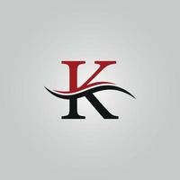 k letter logo met snij gratis vector bestand gratis vector