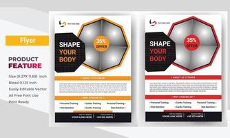 flyer brochure dekking ontwerp lay-outruimte, vectorillustratie. sjabloon in a4-formaat vector