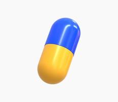 3D-realistische medicinale capsule vectorillustratie vector