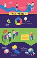 fast fashion problemen infographics vector