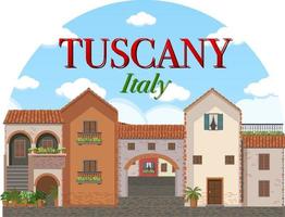 toscane italië landmark logo banner vector