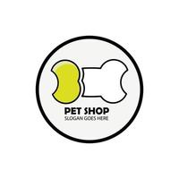dierenwinkel cirkel logo ontwerp vector