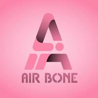 letter a logo modern minimaal roze vector