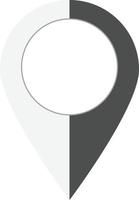 punt kaartpictogram. pin aanwijzer locatiepictogram. pin punt teken. kaart symbool. vector