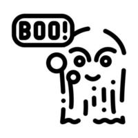 spook angst lijn pictogram vectorillustratie vector