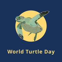 wereld schildpad dag vector sjabloon ontwerp illustratie