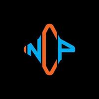 ncp letter logo creatief ontwerp met vectorafbeelding vector