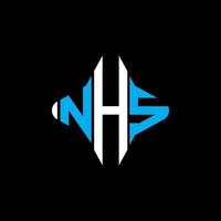 nhs letter logo creatief ontwerp met vectorafbeelding vector