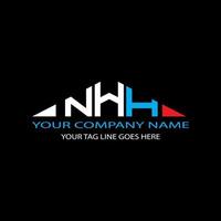 nhh letter logo creatief ontwerp met vectorafbeelding vector